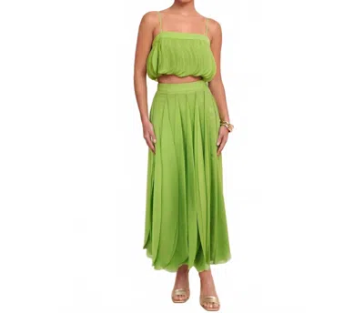 Luxxel Sleeveless Crop Top In Kiwi In Green