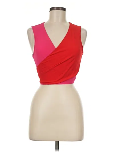 Pre-owned Luxxel Sleeveless Top Red One Shoulder Neckline Tops