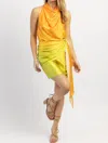 Luxxel South Beach Mini Dress In Multi-orange In Yellow