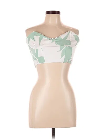 Pre-owned Luxxel Tube Top Green Strapless Neckline Tops