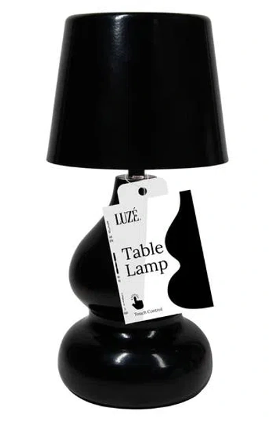 Luzè Luze Cordless Rechargeable Table Lamp In Black