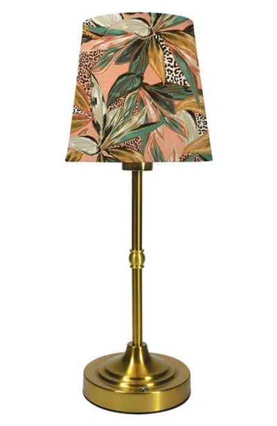 Luzè Luze Floral Table Lamp In Dark Floral Orange