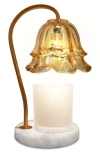 Luzè Luze Marble Base Lamp Candle Warmer In Brown