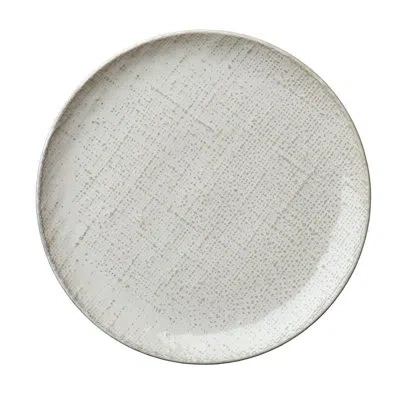 Luzerne Knit Round Coupe Plate 11.25 In By  (porcelain) In Off White