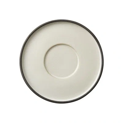 Luzerne Moira Dusted White Saucer 6" By  (case Of 24) (stoneware) In Beige,black