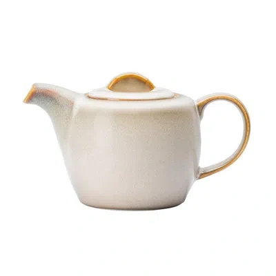 Luzerne Rustic Sama Teapot 14 oz By  (case Of 12) (porcelain) In Beige,white