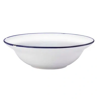 Luzerne Tin Tin Blue Rim 7.5" Rim Soup Bowl By  (case Of 12) (porcelain) In Blue;white