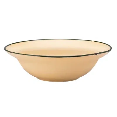 Luzerne Tin Tin Yellow 7.5" Rim Soup Bowl By  (case Of 12) (porcelain) In Beige,black