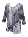 Lv Collection Women's Floral & Ruffle Tunic In Plum