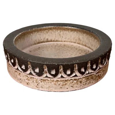 Pre-owned Løvemose Mid-century Modern Danish Studio Pottery Bowl From Lovemose, 1960s In Brown