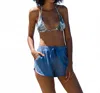 Lvhr Gemma Triangle Bikini Top In Blue Palm In Multi