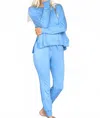 Lvhr Sabina Twill Trim Pant In Indigo In Blue