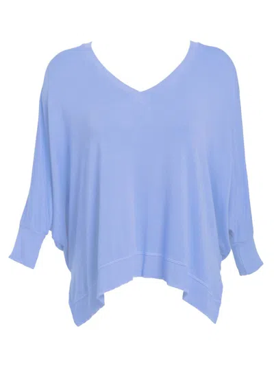 Lvhr Women's Sabina V Neck Top In Indigo In Blue
