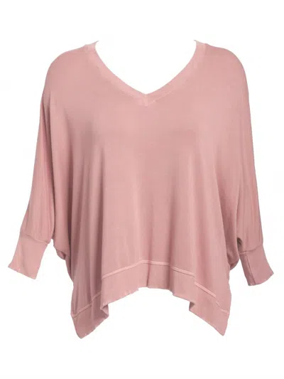Lvhr Women's Sabina V Neck Top In Vintage Rose In Pink
