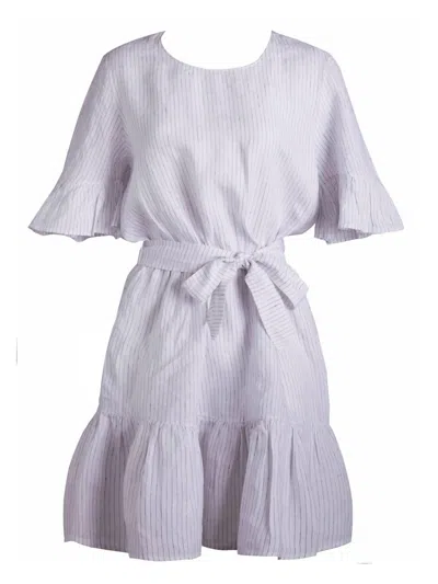 Lvhr Women's Simone Dress In Pinstripe In Purple