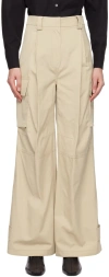 Lvir Beige Cargo Pant In Beige