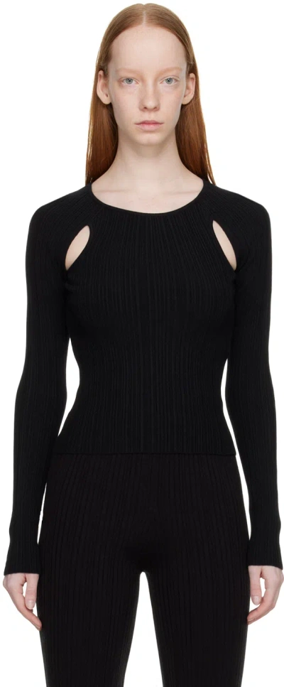Lvir Black Cutout Sweater