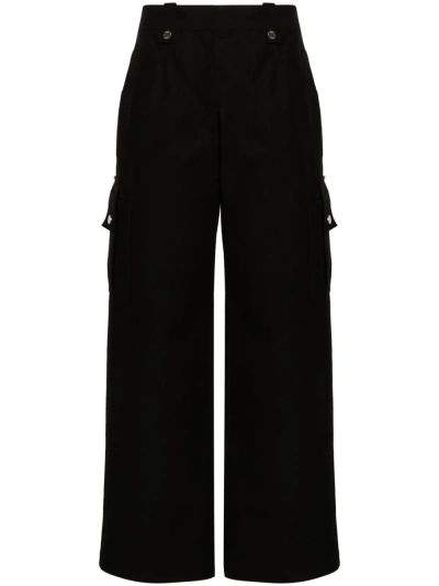 Lvir Wide-leg Cargo Trousers In Black