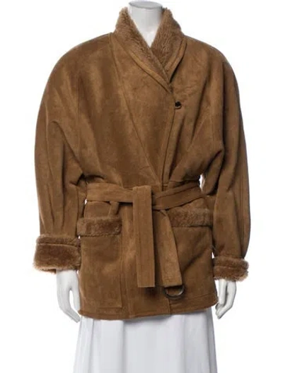 Pre-owned Lvir Coat In Brown