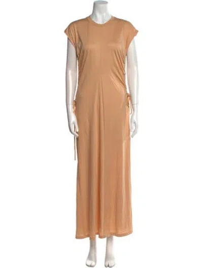 Pre-owned Lvir Crew Neck Long Dress In Multi