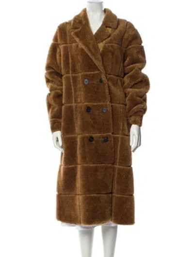 Pre-owned Lvir Faux Fur Coat In Brown