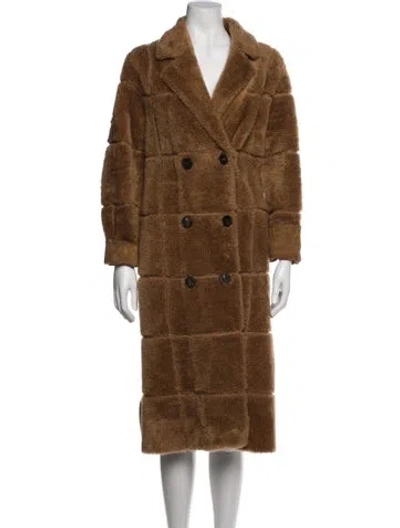Pre-owned Lvir Faux Fur Coat In Brown