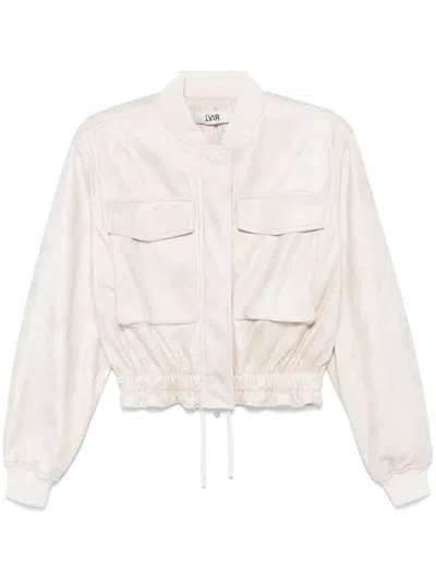 Lvir Faux-suede Jacket In Neutrals