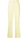 Lvir Lime Mid-rise Straight Trousers In Gelb