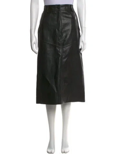 Pre-owned Lvir Midi Length Skirt In Black