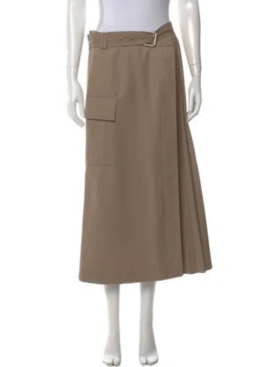 Pre-owned Lvir Midi Length Skirt In Neutral