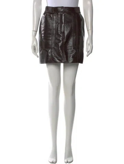 Pre-owned Lvir Mini Skirt In Brown