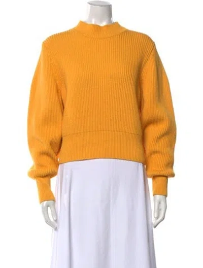Pre-owned Lvir Mock Neck Sweater In Yellow