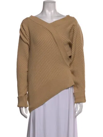 Pre-owned Lvir Off-the-shoulder Sweater In Neutrals
