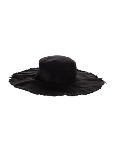 Pre-owned Lvir Oversized Brim Sun Hat In Black