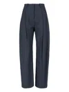Lvir Wool Blend Trousers In Blue