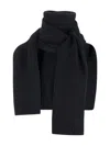 Lvir Scarf With Collar In Wool Blend In Black