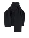 Lvir Scarf With Collar In Wool Blend In Black
