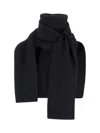 Lvir Scarf With Collar In Wool Blend In Black