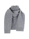 Lvir Scarf With Wool Blend Collar In Gray