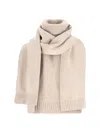 Lvir Scarf With Collar In Wool Blend In Neutral
