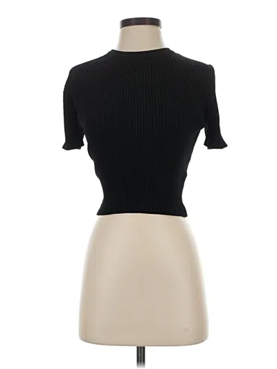 Pre-owned Lvir Short Sleeve Turtleneck In Black