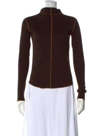 Pre-owned Lvir Turtleneck Sweater In Brown