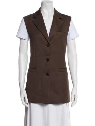Pre-owned Lvir Vest In Brown