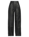 Lvir Woman Pants Charcoal Size L Polyurethane, Rayon In Grey