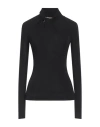Lvir Woman T-shirt Black Size S Polyester, Rayon, Elastane