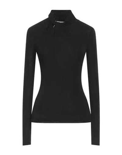 Lvir Woman T-shirt Black Size S Polyester, Rayon, Elastane