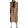 Lvir Womens Double-breasted Wool Pea Coat In Beige