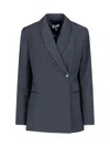 Lvir Wool Blend Blazer In Blue
