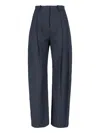 Lvir Wool Blend Trousers In Blue