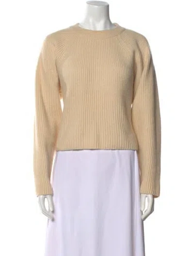 Pre-owned Lvir Wool Crew Neck Sweater In Neutral